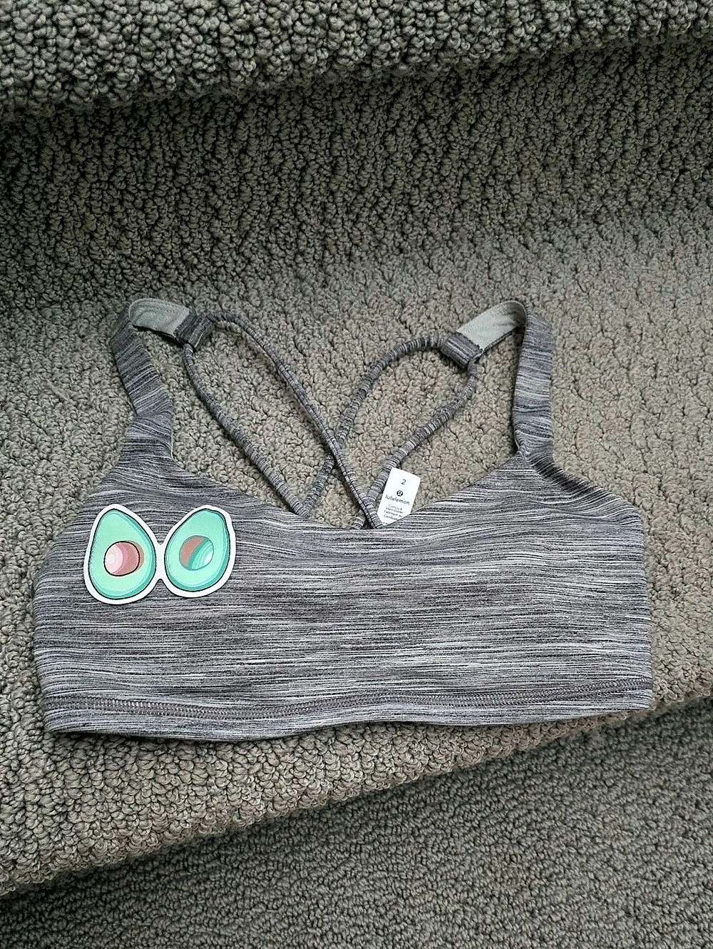 lululemon Free to Be Bra Wild Gray Sports Bra Size 2